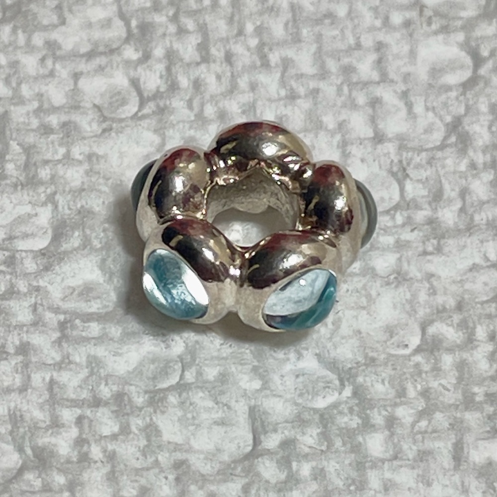 Pandora Seaside Kiss Blue Topaz Charm